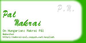 pal makrai business card